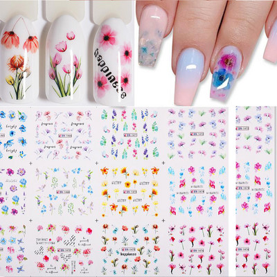 12db Napraforgó Juharlevél Körömmatricák Csúsztatók Manikűrhöz Karácsonyfa Nail Art Vízmatricák Transzferfólia Őszi tippek