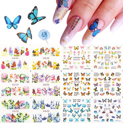 12db Napraforgó Juharlevél Körömmatricák Csúsztatók Manikűrhöz Karácsonyfa Nail Art Vízmatricák Transzferfólia Őszi tippek
