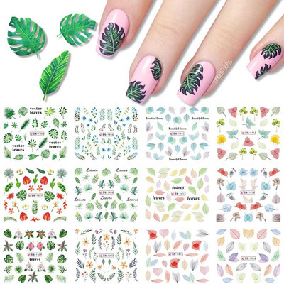 12db Napraforgó Juharlevél Körömmatricák Csúsztatók Manikűrhöz Karácsonyfa Nail Art Vízmatricák Transzferfólia Őszi tippek