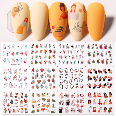 12db Napraforgó Juharlevél Körömmatricák Csúsztatók Manikűrhöz Karácsonyfa Nail Art Vízmatricák Transzferfólia Őszi tippek