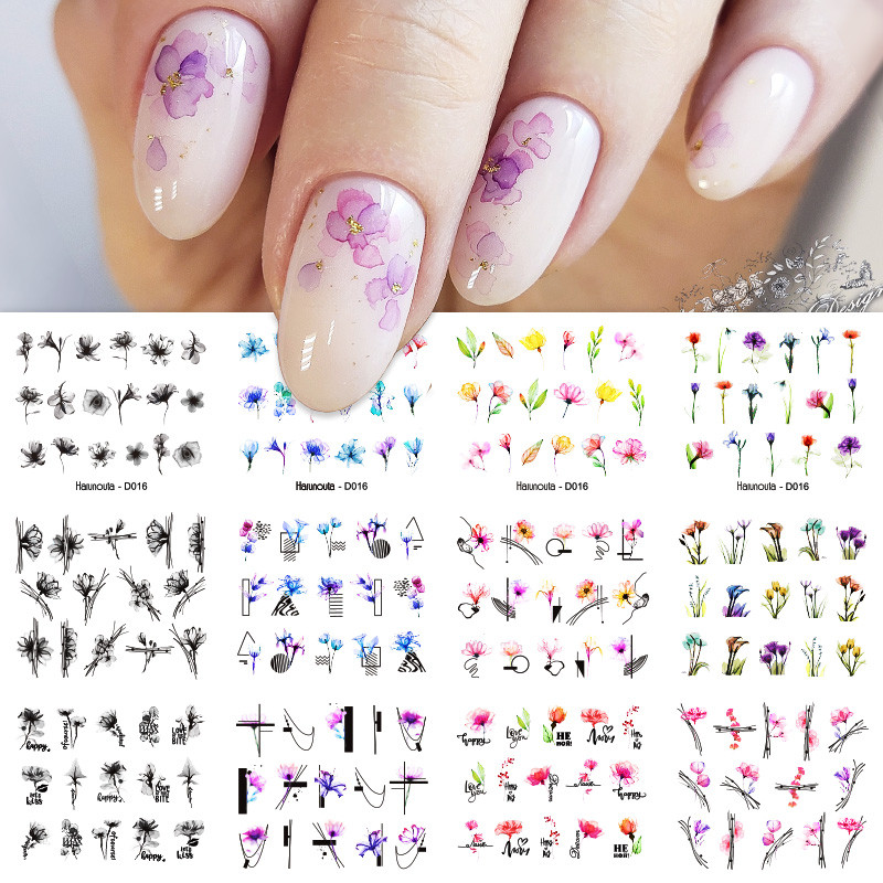 12db Napraforgó Juharlevél Körömmatricák Csúsztatók Manikűrhöz Karácsonyfa Nail Art Vízmatricák Transzferfólia Őszi tippek