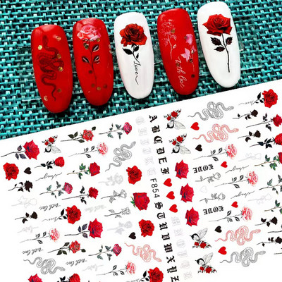 Nail Art Kleebised Liim Virgencita Kleebised Angel Cupid Transfer Kleebised Liugur 3D DIY Näpunäiteid Küünte kunsti kaunistused maniküüri mähis