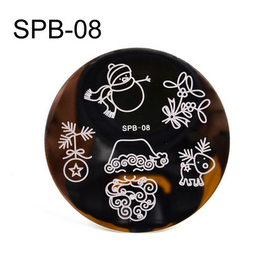 Nail Art bélyegző lemez virág állat csipke újév Boldog karácsonyt design köröm sablon bélyegző kép manikűr stencil