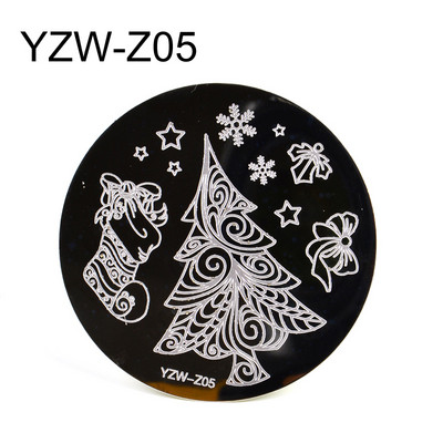 Nail Art bélyegző lemez virág állat csipke újév Boldog karácsonyt design köröm sablon bélyegző kép manikűr stencil