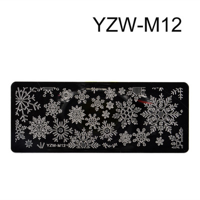 Nail Art bélyegző lemez virág állat csipke újév Boldog karácsonyt design köröm sablon bélyegző kép manikűr stencil