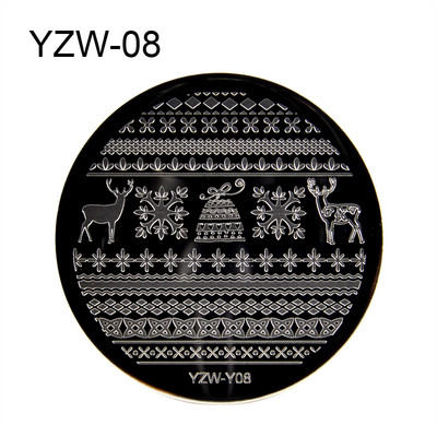 Nail Art bélyegző lemez virág állat csipke újév Boldog karácsonyt design köröm sablon bélyegző kép manikűr stencil