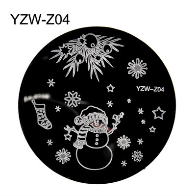 Nail Art bélyegző lemez virág állat csipke újév Boldog karácsonyt design köröm sablon bélyegző kép manikűr stencil