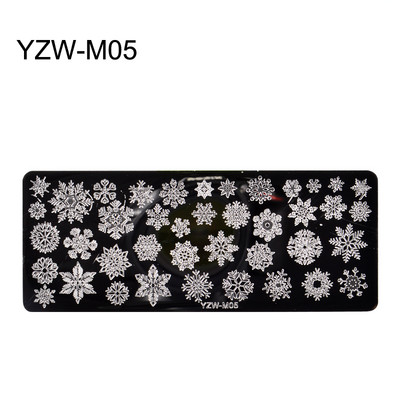 Nail Art bélyegző lemez virág állat csipke újév Boldog karácsonyt design köröm sablon bélyegző kép manikűr stencil