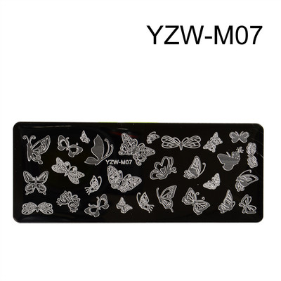 Nail Art bélyegző lemez virág állat csipke újév Boldog karácsonyt design köröm sablon bélyegző kép manikűr stencil