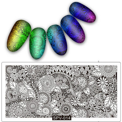 SPV körömbélyegző lemezek Csipke virág állatmintás körömdíszítés bélyegzősablon képlemez stencil köröm eszköz