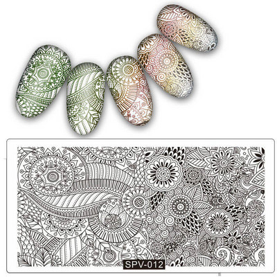 SPV körömbélyegző lemezek Csipke virág állatmintás körömdíszítés bélyegzősablon képlemez stencil köröm eszköz