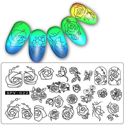 SPV körömbélyegző lemezek Csipke virág állatmintás körömdíszítés bélyegzősablon képlemez stencil köröm eszköz