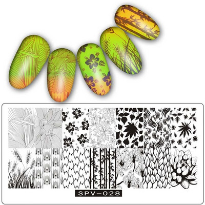 SPV körömbélyegző lemezek Csipke virág állatmintás körömdíszítés bélyegzősablon képlemez stencil köröm eszköz