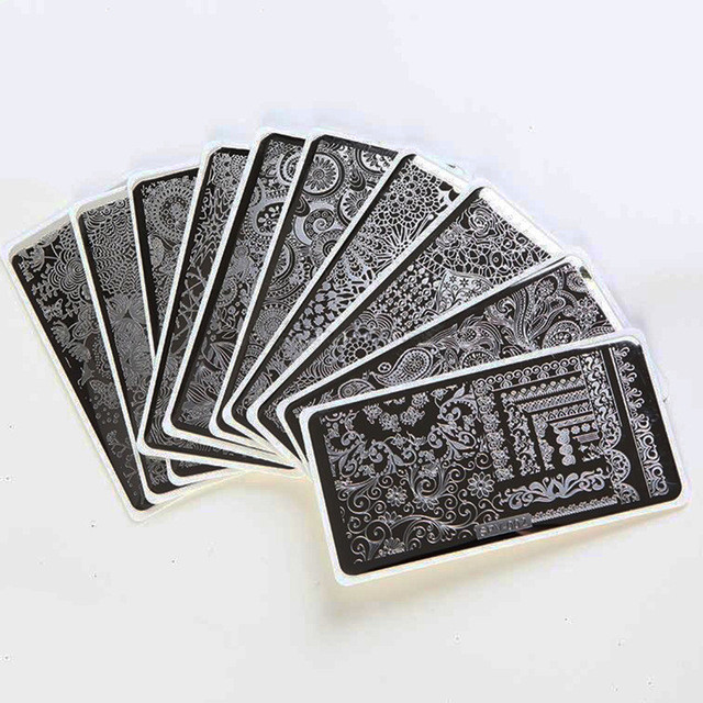 SPV körömbélyegző lemezek Csipke virág állatmintás körömdíszítés bélyegzősablon képlemez stencil köröm eszköz