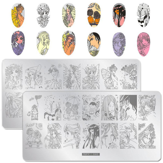 SPV körömbélyegző lemezek Csipke virág állatmintás körömdíszítés bélyegzősablon képlemez stencil köröm eszköz