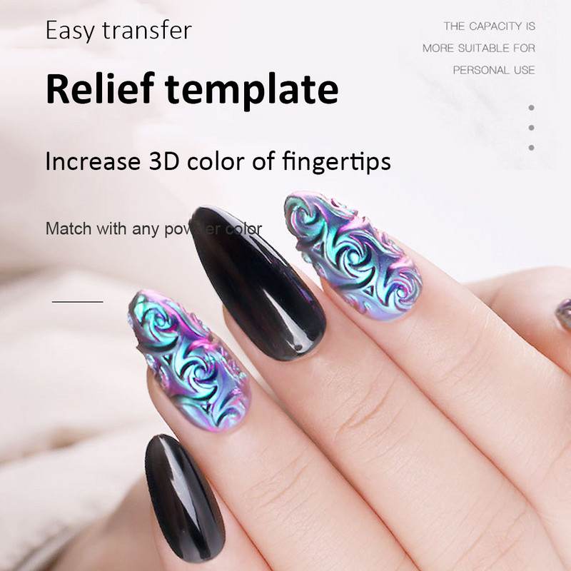 1 tk silikoonist küünte nikerdusvorm 3D reljeefne skulptuur reljeefne skulptuur tembeldamine šabloonid küünte kunstiteoste šabloonid isetegemise maniküüri tööriistad