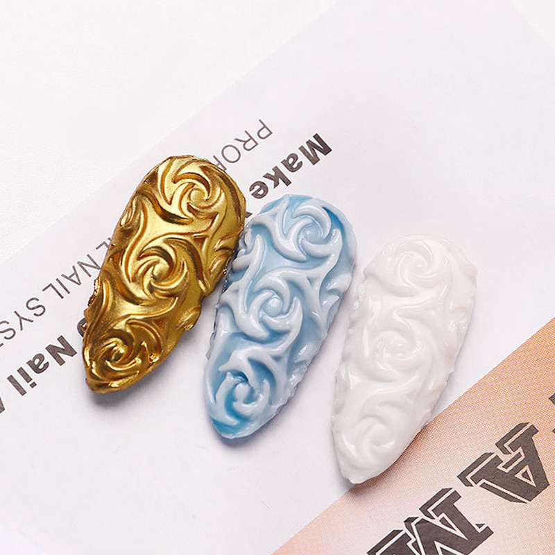 1 tk silikoonist küünte nikerdusvorm 3D reljeefne skulptuur reljeefne skulptuur tembeldamine šabloonid küünte kunstiteoste šabloonid isetegemise maniküüri tööriistad