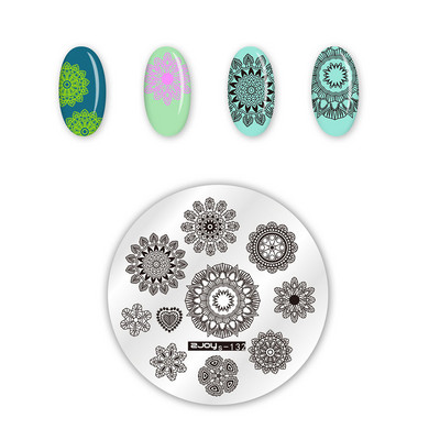 1PC Πρότυπο σφράγισης νυχιών πεταλούδας Αρνητική στρογγυλή γεωμετρία Ζώο λουλούδι Σφραγίδα νυχιών Μανικιούρ Σχέδιο πλάκας σφράγισης νυχιών για Nai