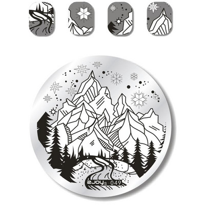 1PC Πρότυπο σφράγισης νυχιών πεταλούδας Αρνητική στρογγυλή γεωμετρία Ζώο λουλούδι Σφραγίδα νυχιών Μανικιούρ Σχέδιο πλάκας σφράγισης νυχιών για Nai