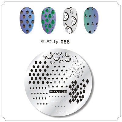 1PC Πρότυπο σφράγισης νυχιών πεταλούδας Αρνητική στρογγυλή γεωμετρία Ζώο λουλούδι Σφραγίδα νυχιών Μανικιούρ Σχέδιο πλάκας σφράγισης νυχιών για Nai