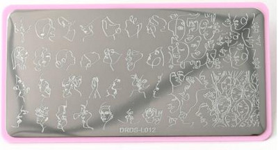 1 db absztrakt kétarcú körömbélyegző lemezek 6*12cm körömbélyegző lemezek 16 féle manikűr köröm szerszámok sablon DRDS X07 X08