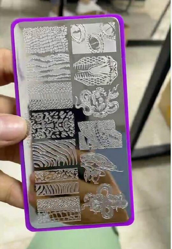 1 db absztrakt kétarcú körömbélyegző lemezek 6*12cm körömbélyegző lemezek 16 féle manikűr köröm szerszámok sablon DRDS X07 X08