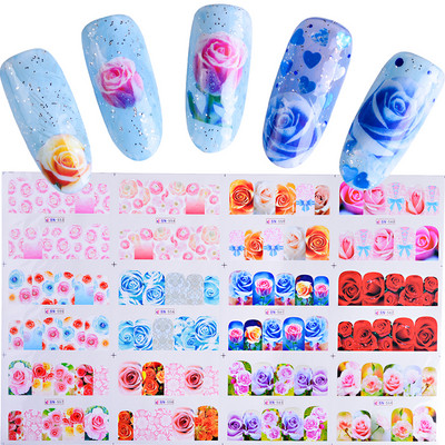 12 Σχεδιαστικά αυτοκόλλητα για νύχια Kawaii Cartoon Avocado Nail Sliders Cute Corgi Water Decals Σκίτσο Διακόσμηση μανικιούρ LABN1585-1596