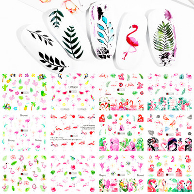 12 Σχεδιαστικά αυτοκόλλητα για νύχια Kawaii Cartoon Avocado Nail Sliders Cute Corgi Water Decals Σκίτσο Διακόσμηση μανικιούρ LABN1585-1596