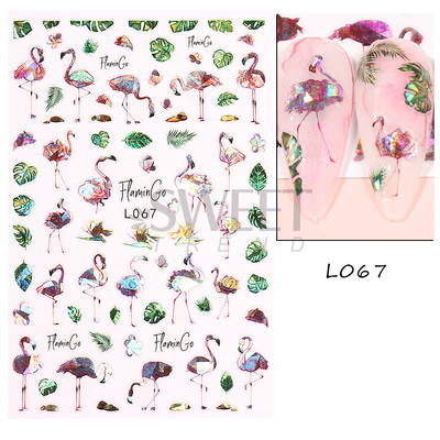 3D színes virágos köröm matricák holografikus lézeres absztrakt hullám szem arc levél csúszkák körmökhöz manikűr dekor fóliák SAL