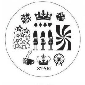 1xNew Year Style Fashion Design DIY Πλάκες για σφράγιση εικόνων νυχιών 3D στρογγυλά πρότυπα τέχνης νυχιών Στένσιλ Εργαλεία μανικιούρ