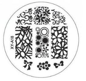 1xNew Year Style Fashion Design DIY Πλάκες για σφράγιση εικόνων νυχιών 3D στρογγυλά πρότυπα τέχνης νυχιών Στένσιλ Εργαλεία μανικιούρ