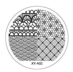 1xNew Year Style Fashion Design DIY Πλάκες για σφράγιση εικόνων νυχιών 3D στρογγυλά πρότυπα τέχνης νυχιών Στένσιλ Εργαλεία μανικιούρ