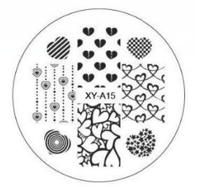 1xNew Year Style Fashion Design DIY Πλάκες για σφράγιση εικόνων νυχιών 3D στρογγυλά πρότυπα τέχνης νυχιών Στένσιλ Εργαλεία μανικιούρ