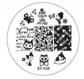 1xNew Year Style Fashion Design DIY Πλάκες για σφράγιση εικόνων νυχιών 3D στρογγυλά πρότυπα τέχνης νυχιών Στένσιλ Εργαλεία μανικιούρ