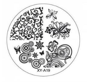 1xNew Year Style Fashion Design DIY Πλάκες για σφράγιση εικόνων νυχιών 3D στρογγυλά πρότυπα τέχνης νυχιών Στένσιλ Εργαλεία μανικιούρ