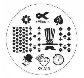 1xNew Year Style Fashion Design DIY Πλάκες για σφράγιση εικόνων νυχιών 3D στρογγυλά πρότυπα τέχνης νυχιών Στένσιλ Εργαλεία μανικιούρ