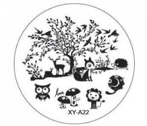 1xNew Year Style Fashion Design DIY Πλάκες για σφράγιση εικόνων νυχιών 3D στρογγυλά πρότυπα τέχνης νυχιών Στένσιλ Εργαλεία μανικιούρ