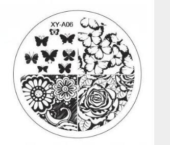 1xNew Year Style Fashion Design DIY Πλάκες για σφράγιση εικόνων νυχιών 3D στρογγυλά πρότυπα τέχνης νυχιών Στένσιλ Εργαλεία μανικιούρ