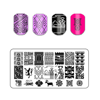 Állati mintás pillangós körömbélyegző lemezek absztrakt csíkok képlemez csipke sablonok formák körmök sablonok 1 db