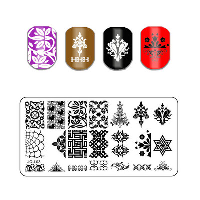 Állati mintás pillangós körömbélyegző lemezek absztrakt csíkok képlemez csipke sablonok formák körmök sablonok 1 db