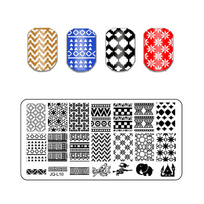 Állati mintás pillangós körömbélyegző lemezek absztrakt csíkok képlemez csipke sablonok formák körmök sablonok 1 db