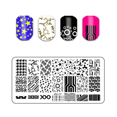 Állati mintás pillangós körömbélyegző lemezek absztrakt csíkok képlemez csipke sablonok formák körmök sablonok 1 db