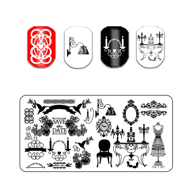 Állati mintás pillangós körömbélyegző lemezek absztrakt csíkok képlemez csipke sablonok formák körmök sablonok 1 db