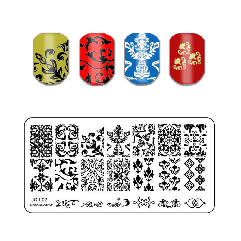 Állati mintás pillangós körömbélyegző lemezek absztrakt csíkok képlemez csipke sablonok formák körmök sablonok 1 db