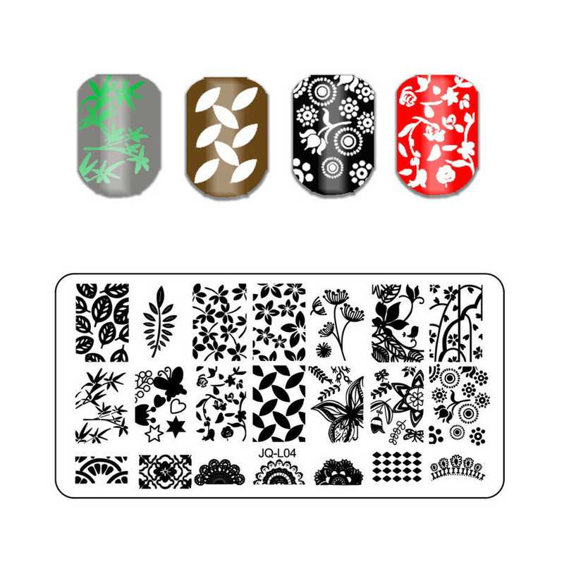 Állati mintás pillangós körömbélyegző lemezek absztrakt csíkok képlemez csipke sablonok formák körmök sablonok 1 db