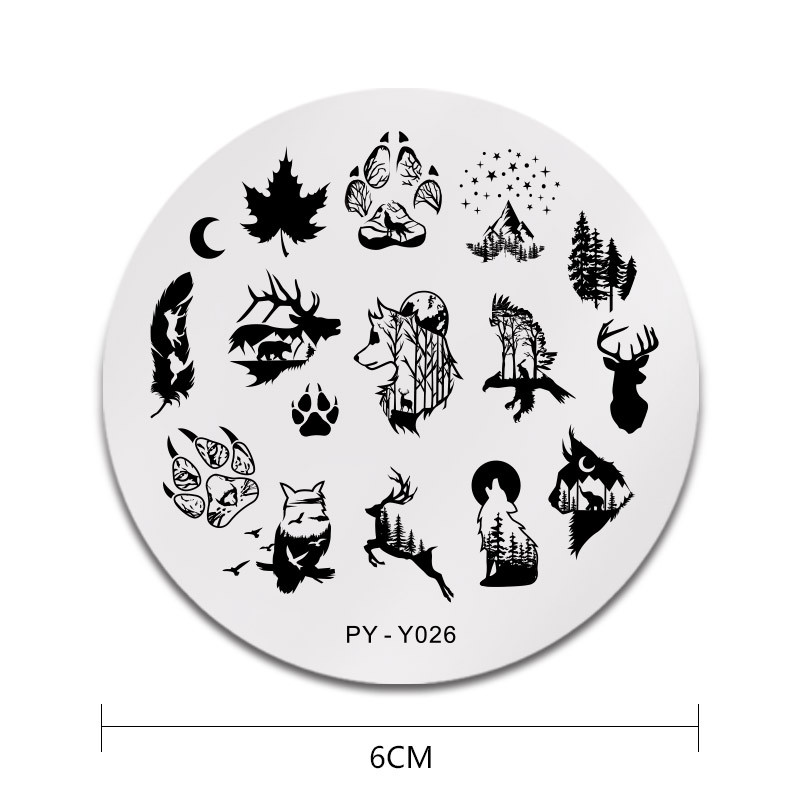 PICT YOU körömbélyegző lemezek Karácsonyi Fesztivál Geometrikus csíkos vonal Természetes Nail Art bélyegzőlemez Stencil Rozsdamentes acél