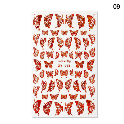 1 tk Kuum uus liblikas küünekleebis Holograafiline laserliimiga liugurid kleebised fooliumid ümbrised kaunistused DIY kunst maniküür Tööriistad