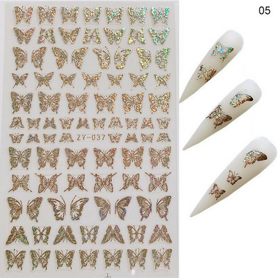 1 tk Kuum uus liblikas küünekleebis Holograafiline laserliimiga liugurid kleebised fooliumid ümbrised kaunistused DIY kunst maniküür Tööriistad