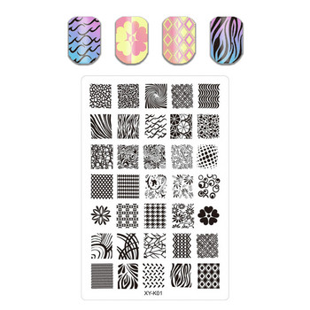 Finger Angel Texture Geometry Nail Stamping Plate Ζωικά μοτίβα φύλλα Σχέδιο λουλουδιών Κινούμενα σχέδια Πρότυπα για σφραγίδες νυχιών