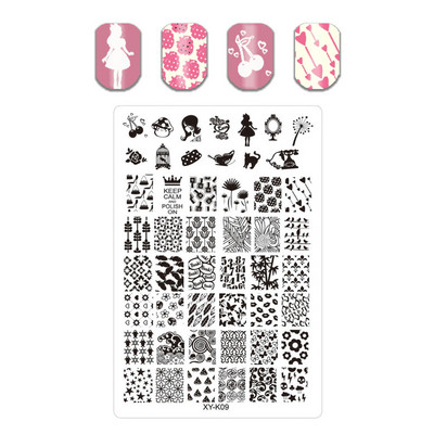 Sõrmeingel Tekstuur Geomeetria Küünte stantsimisplaadid Loomamuster Lehed Lillekujundus Multifilm Küünetemplite mallid Tööriistad